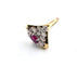 Bague 61 Bague en or jaune 18 ct avec rubis et diamants 58 Facettes 532 D OC