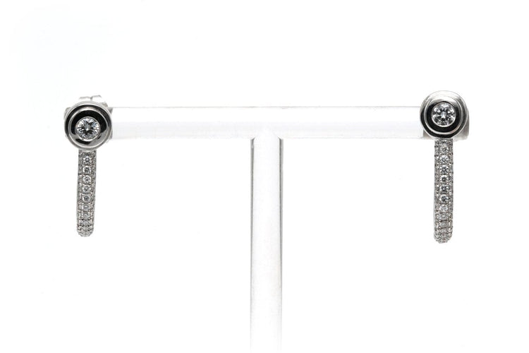 Boucles d'oreilles Boucles d'oreilles - Or blanc 18 carats et diamants taille brillant 0,888 ct 58 Facettes 23546