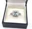 Bague 53 Bague en or blanc 18k avec aigue-marine et diamants 58 Facettes 1265 OC