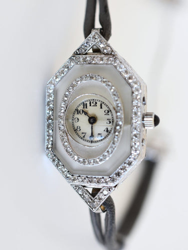 Montre Vacheron Constantin - Montre Art déco en platine, or et diamants 58 Facettes VC-500