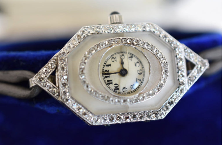 Montre Vacheron Constantin - Montre Art déco en platine, or et diamants 58 Facettes VC-500