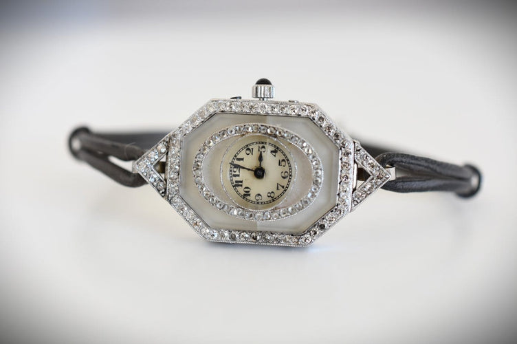 Montre Vacheron Constantin - Montre Art déco en platine, or et diamants 58 Facettes VC-500