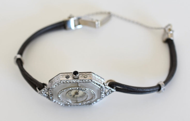 Montre Vacheron Constantin - Montre Art déco en platine, or et diamants 58 Facettes VC-500