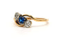 Bague 54 Bague Art nouveau en or jaune, saphir et diamants 58 Facettes B807