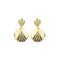 Boucles d'oreilles Boucles d’oreilles pendantes en or jaune 18 ct à motif bouclier 58 Facettes 40336