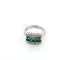 Bague 53 Bague en or blanc 18 ct avec émeraudes et diamants 58 Facettes 96/26 G SHD 46/26