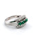 Bague 53 Bague en or blanc 18 ct avec émeraudes et diamants 58 Facettes 96/26 G SHD 46/26