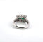 Bague 53 Bague en or blanc 18 ct avec émeraudes et diamants 58 Facettes 96/26 G SHD 46/26