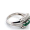 Bague 53 Bague en or blanc 18 ct avec émeraudes et diamants 58 Facettes 96/26 G SHD 46/26