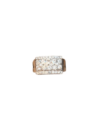 Bague 56 Bague chevalière en or blanc 18 carats et diamants 58 Facettes biche