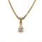 Collier Collier solitaire en or jaune 18 carats avec diamant poire 1 ct 58 Facettes BO/260013