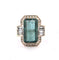 Bague 54 Bague en or jaune 18 ct avec émeraude et diamants 58 Facettes 1711 E