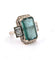Bague 54 Bague en or jaune 18 ct avec émeraude et diamants 58 Facettes 1711 E
