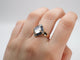 Bague 58 Bague or jaune quartz saphirs et diamants 58 Facettes 5081