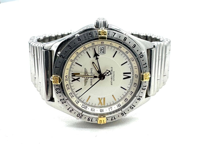 Montre Breitling Antares World - Montre automatique en acier et or 58 Facettes 260038