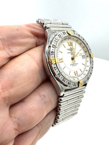 Montre Breitling Antares World - Montre automatique en acier et or 58 Facettes 260038