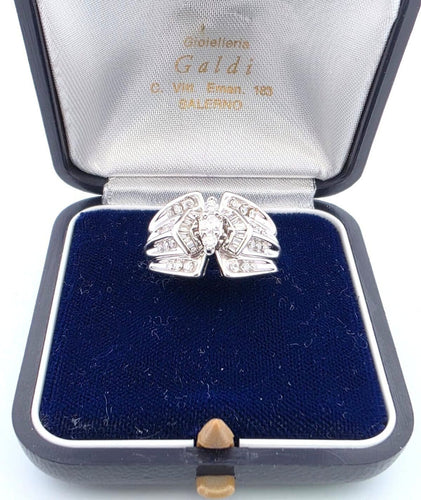 Bague 51 Bague en or blanc avec diamants 58 Facettes 1831 L 182 25