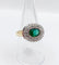 Bague 55.5 Bague vintage en or 18k et platine avec émeraude et diamants 58 Facettes A06849