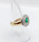 Bague 55.5 Bague vintage en or 18k et platine avec émeraude et diamants 58 Facettes A06849