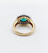 Bague 55.5 Bague vintage en or 18k et platine avec émeraude et diamants 58 Facettes A06849