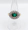 Bague 55.5 Bague vintage en or 18k et platine avec émeraude et diamants 58 Facettes A06849
