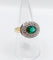 Bague 55.5 Bague vintage en or 18k et platine avec émeraude et diamants 58 Facettes A06849