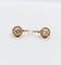 Boucles d'oreilles Dormeuses anciennes en or rose 18k et strass blancs (circa 1900) 58 Facettes A06851