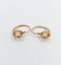 Boucles d'oreilles Dormeuses anciennes en or rose 18k et strass blancs (circa 1900) 58 Facettes A06851