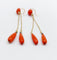 Boucles d'oreilles Dormeuses anciennes en or 18k avec pampilles de corail et perles 58 Facettes A01936
