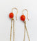 Boucles d'oreilles Dormeuses anciennes en or 18k avec pampilles de corail et perles 58 Facettes A01936