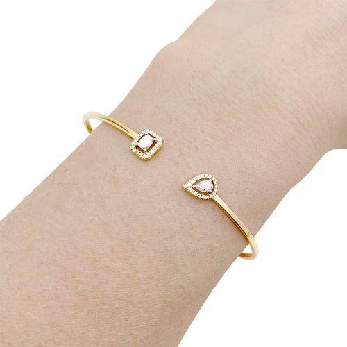 Bracelet Bracelet Messika, "Jonc Flex Toi & Moi My Twin" or jaune et diamants. 58 Facettes 35425