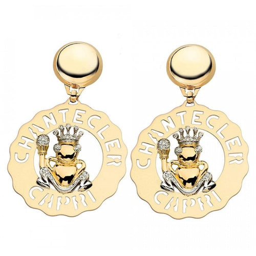 Boucles d'oreilles Boucles d'oreilles Chantecler Capri Frog Prince en or jaune et diamants 58 Facettes 22594