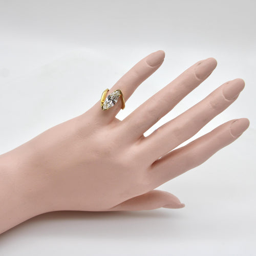 Lawrence Martin Kling - Bague en or 18 carats et diamant marquise 2,60 ct 58 Facettes A2007F