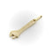 Pendentif clé à molette en défense de mammouth fossilisée, bélière en or 14K 58 Facettes A2007K