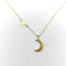Me & Ro Paisley - Collier lune et étoile en or 18k 58 Facettes A2007L