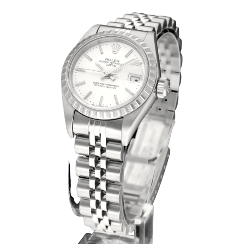 Rolex Oyster Perpetual Lady Date 79240 - Montre acier 26 mm 58 Facettes