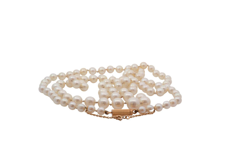 Collier de perles de culture avec fermoir en or jaune 58 Facettes 27915