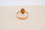 Bague Art nouveau en or rose 18 carats avec pierre verte et perles 58 Facettes 3909