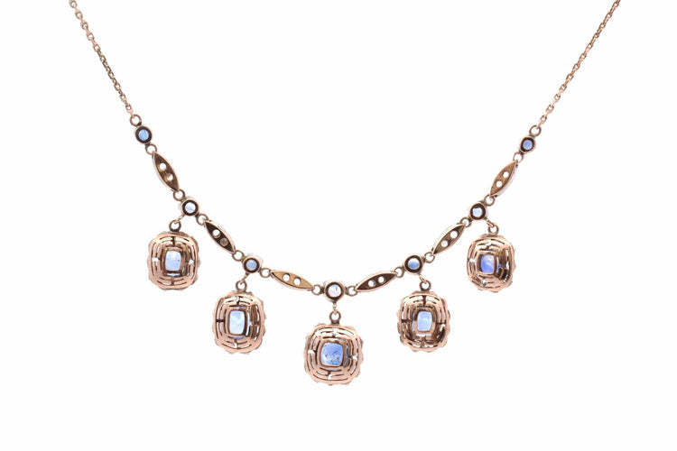 Collier ancien XIXe siècle aux saphirs 58 Facettes 27980