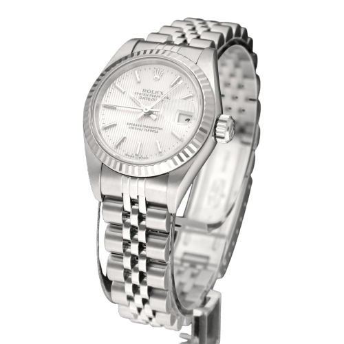Montre Rolex Lady-Datejust - Montre automatique en acier, cadran Tapestry 58 Facettes ROL/LDJ/529