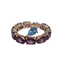 Bague - Topaze bleue et grenats rhodolites en or rose 18k 58 Facettes S358