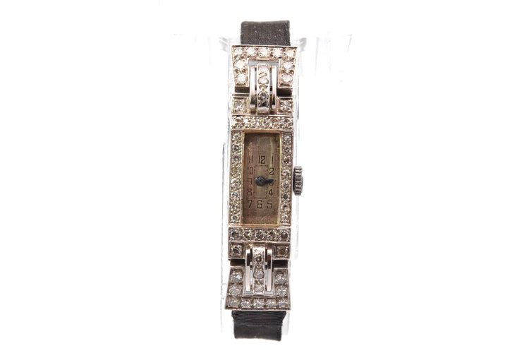Montre Montre Art déco 1920 en platine et diamants 58 Facettes 27959