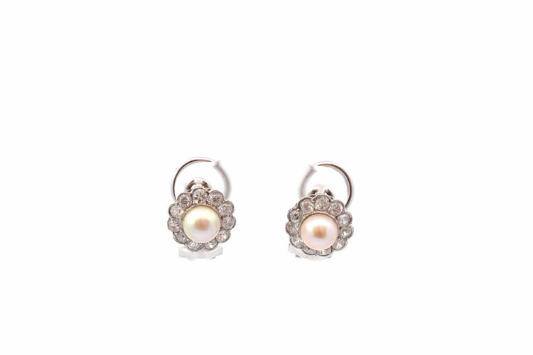Boucles d'oreilles vintage en perles de culture 58 Facettes 27913