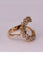 Bague 54 Bague lune en or jaune et diamants marron 58 Facettes P144