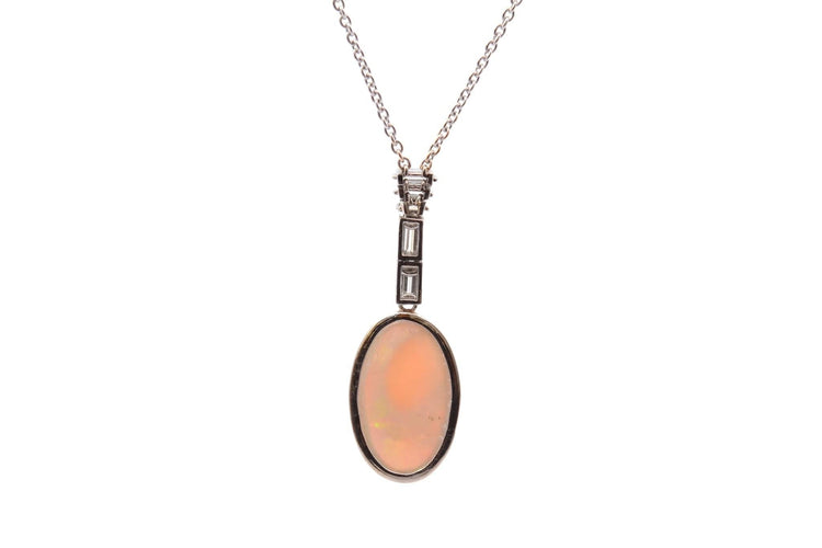 Collier Collier - Opale 6,11 ct et diamants 58 Facettes 27211