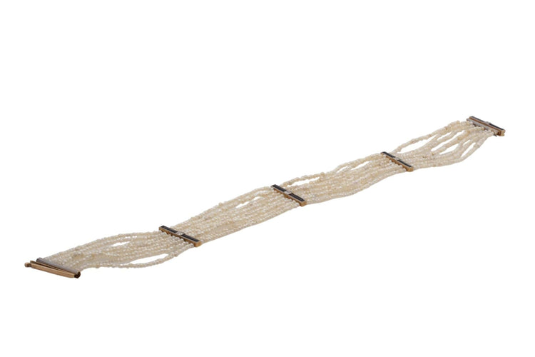 Bracelet Bracelet ancien en perles fines, onyx et diamants 58 Facettes 24270