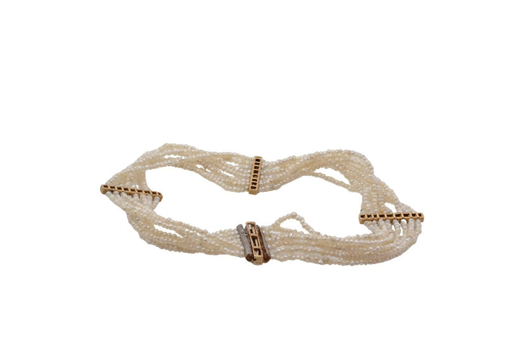 Bracelet Bracelet ancien en perles fines, onyx et diamants 58 Facettes 24270