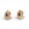 Boucles d'oreilles Boucles d'oreilles - Design contemporain du XXe siècle en or jaune 18 ct, diamants et saphirs 58 Facettes Q290B