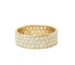 Bague 55 Bague alliance pavée de diamants en or jaune 18 kt 58 Facettes 33676