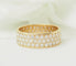 Bague 55 Bague alliance pavée de diamants en or jaune 18 kt 58 Facettes 33676